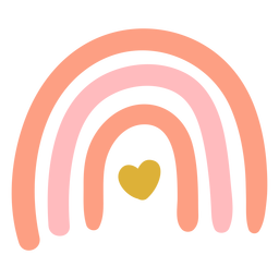 Hermoso arco iris rosa plano Diseño PNG