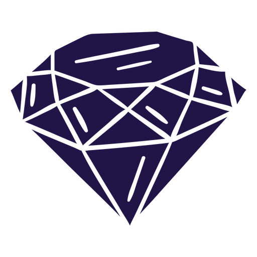 Gran diamante azul Diseño PNG