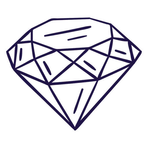 Grande diamante traçado Desenho PNG