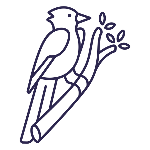 Blue jay bird stroke PNG Design