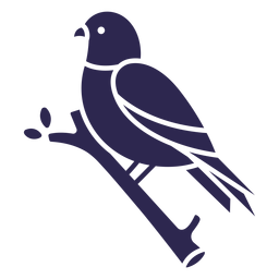 Pájaro azul negro Diseño PNG