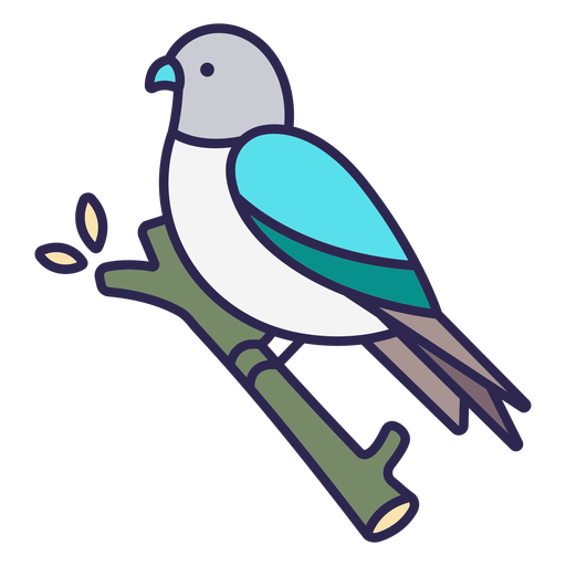 Bluebird Vogel flach PNG-Design