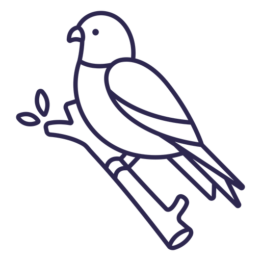 Trazo de pájaro azul Diseño PNG