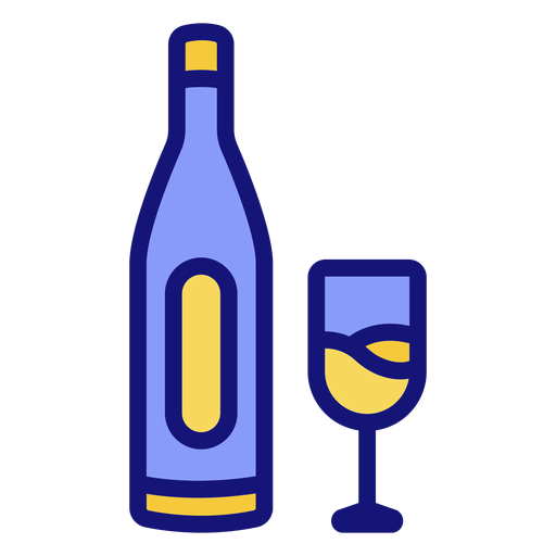 Botella de champagne icono Diseño PNG