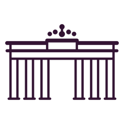 Brandenburg gate stroke PNG Design Transparent PNG