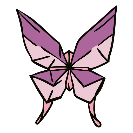Ilustraci?n de origami de mariposa Diseño PNG