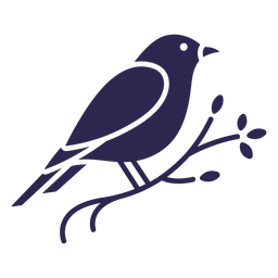 Canary bird black PNG Design