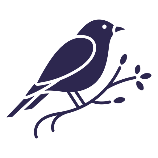 Canary bird black PNG Design