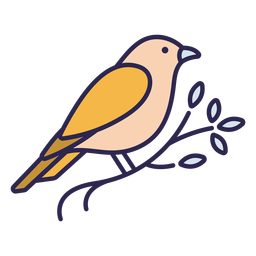 Canary bird flat PNG Design