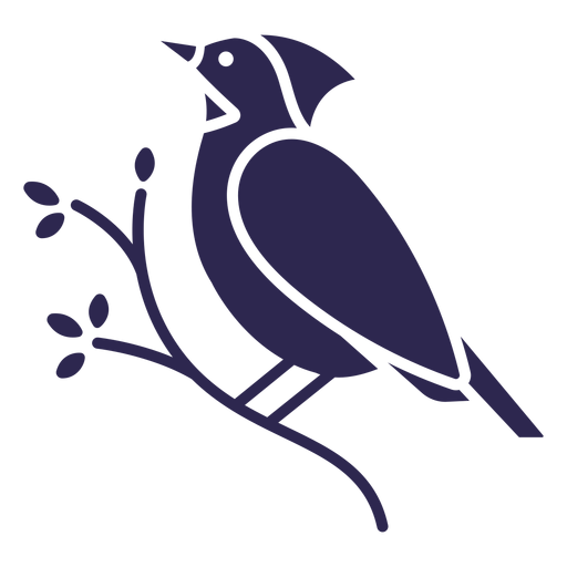 Kardinalvogel schwarz PNG-Design