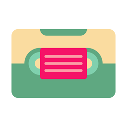 Casette flacher Aufkleber PNG-Design