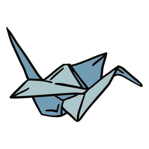 Crane origami illustration - Transparent PNG & SVG vector file