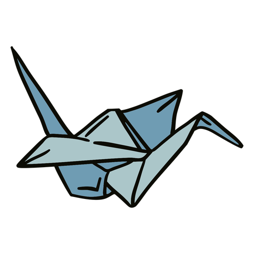 Crane origami illustration PNG Design