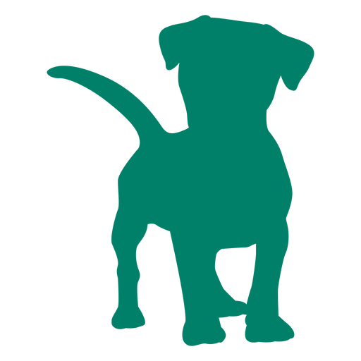 Silhueta de cachorro curioso Desenho PNG