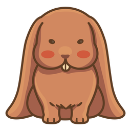 Ilustração de coelho marrom fofo Desenho PNG