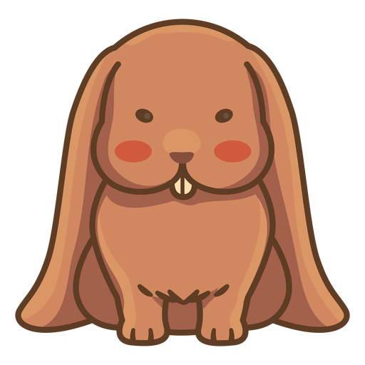Cute brown rabbit illustration