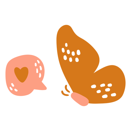 Amor bonito borboleta plana Desenho PNG