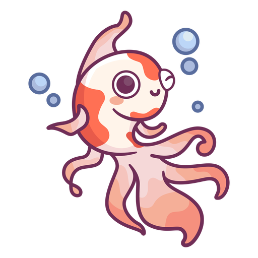 Cute fish swimming illustration PNG Design