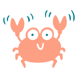 Caranguejo feliz fofo Desenho PNG