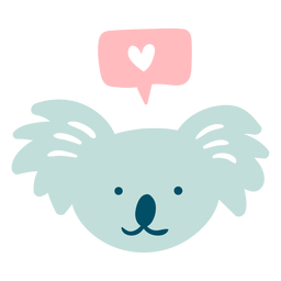 Lindo koala feliz plano Diseño PNG