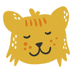 Cute happy lion cub flat PNG Design Transparent PNG