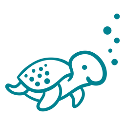 Netter glücklicher Schildkrötenschlag PNG-Design