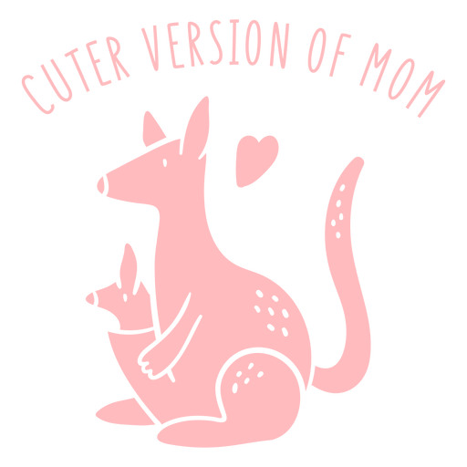 Versão mais fofa do emblema plano de mãe Desenho PNG