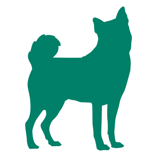Dog standing silhouette dog PNG Design
