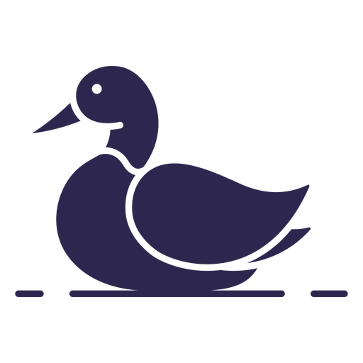 Duck bird black PNG Design