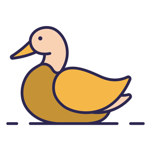 Duck bird flat PNG Design