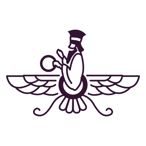 Faravahar symbol stroke