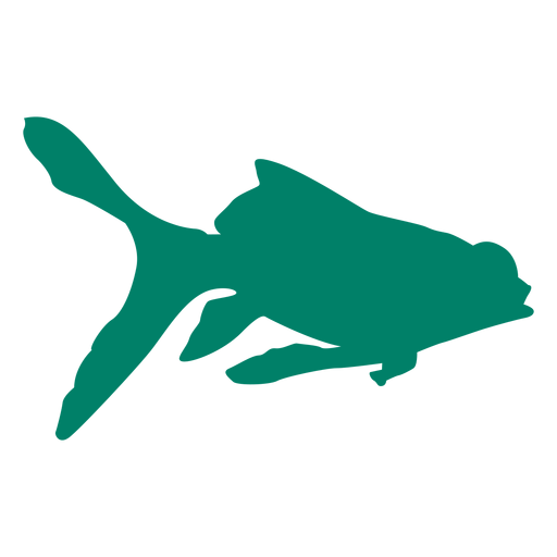 Fisch schwimmende Silhouette PNG-Design