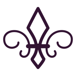 Curso da flor de lis Desenho PNG