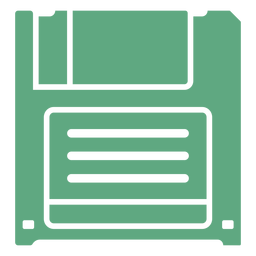 Disquete plano verde Diseño PNG Transparent PNG