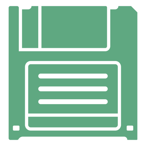 Diskette flach grün PNG-Design