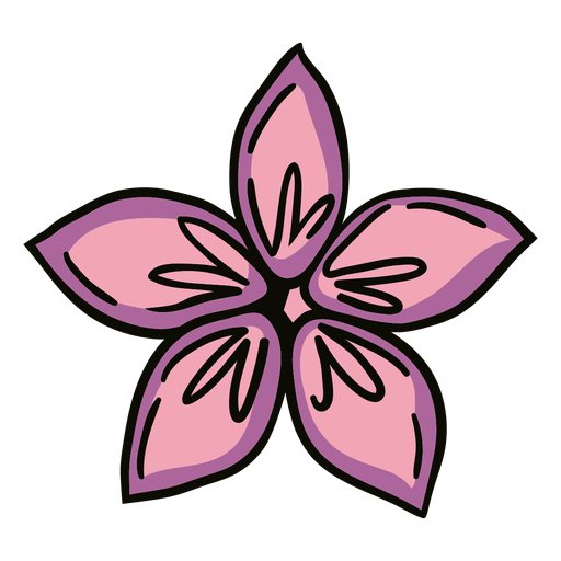 Blumenorigamiillustration PNG-Design