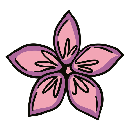 Flower origami illustration - Transparent PNG & SVG vector file