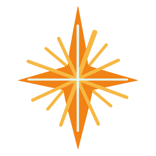 Leuchtender Stern flach PNG-Design
