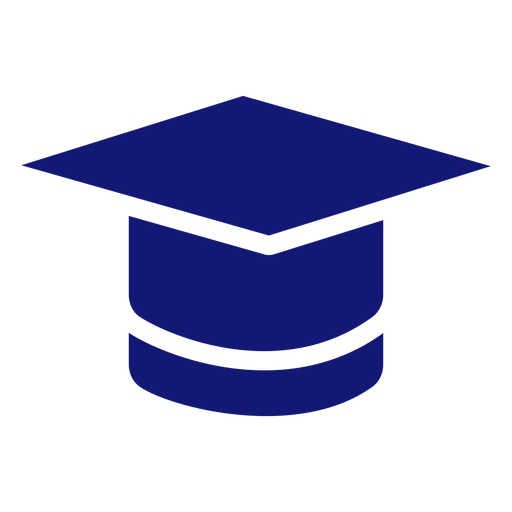 Graduation cap icon blue