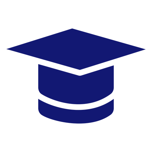 Graduation cap icon blue PNG Design