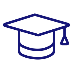 Trazo de icono de gorro de graduación Diseño PNG
