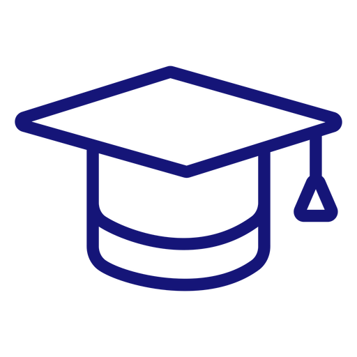 Graduation cap icon stroke PNG Design