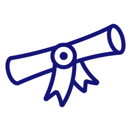 Trazo de icono de diploma de graduación Diseño PNG