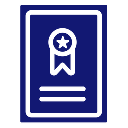 Graduation ribbon icon blue PNG Design