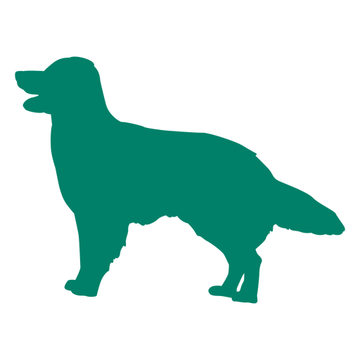 Happy dog standing silhouette PNG Design