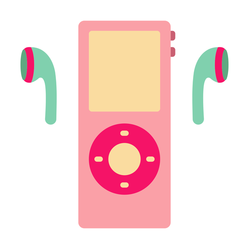 Adesivo plano de fones de ouvido ipod