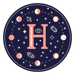 Letter h magic banner PNG Design