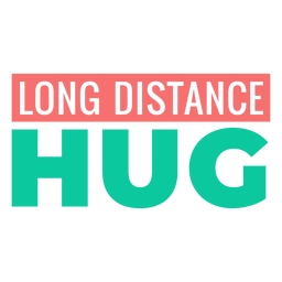 Letras de abrazo de larga distancia Diseño PNG