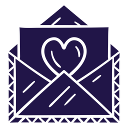 Carta de amor azul Diseño PNG