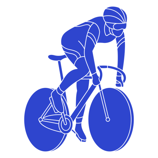 Männlicher Radfahrer blau PNG-Design